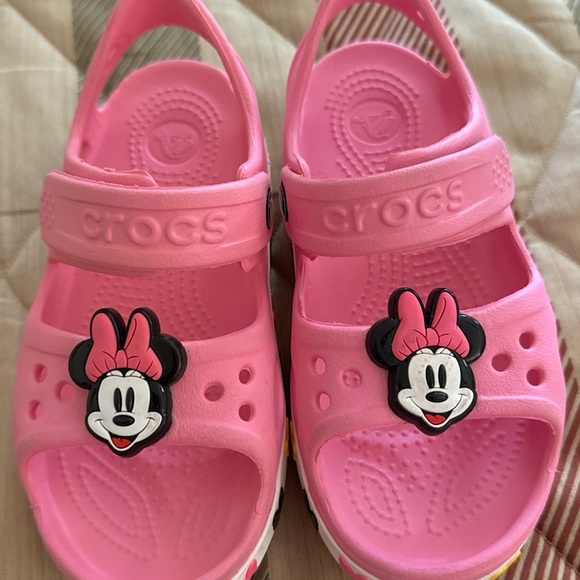 Crocs child Mini Mouse Disney Pink Multicolor Girl Sandals size 12C - Picture 3 of 12